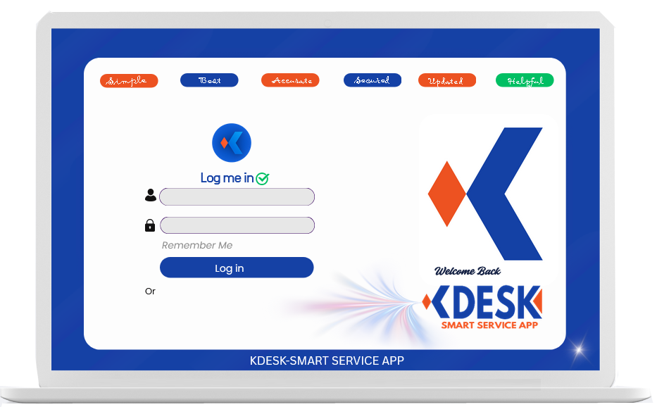 KDESK WEB FORNT PAGE